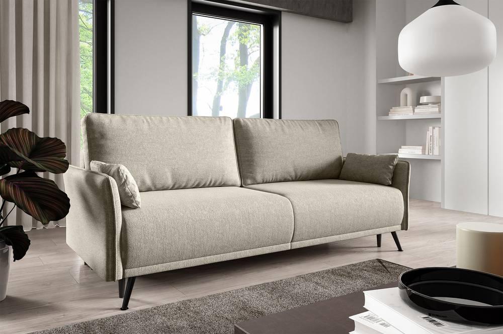 Slaapbank Seriate chenille met opbergruimte