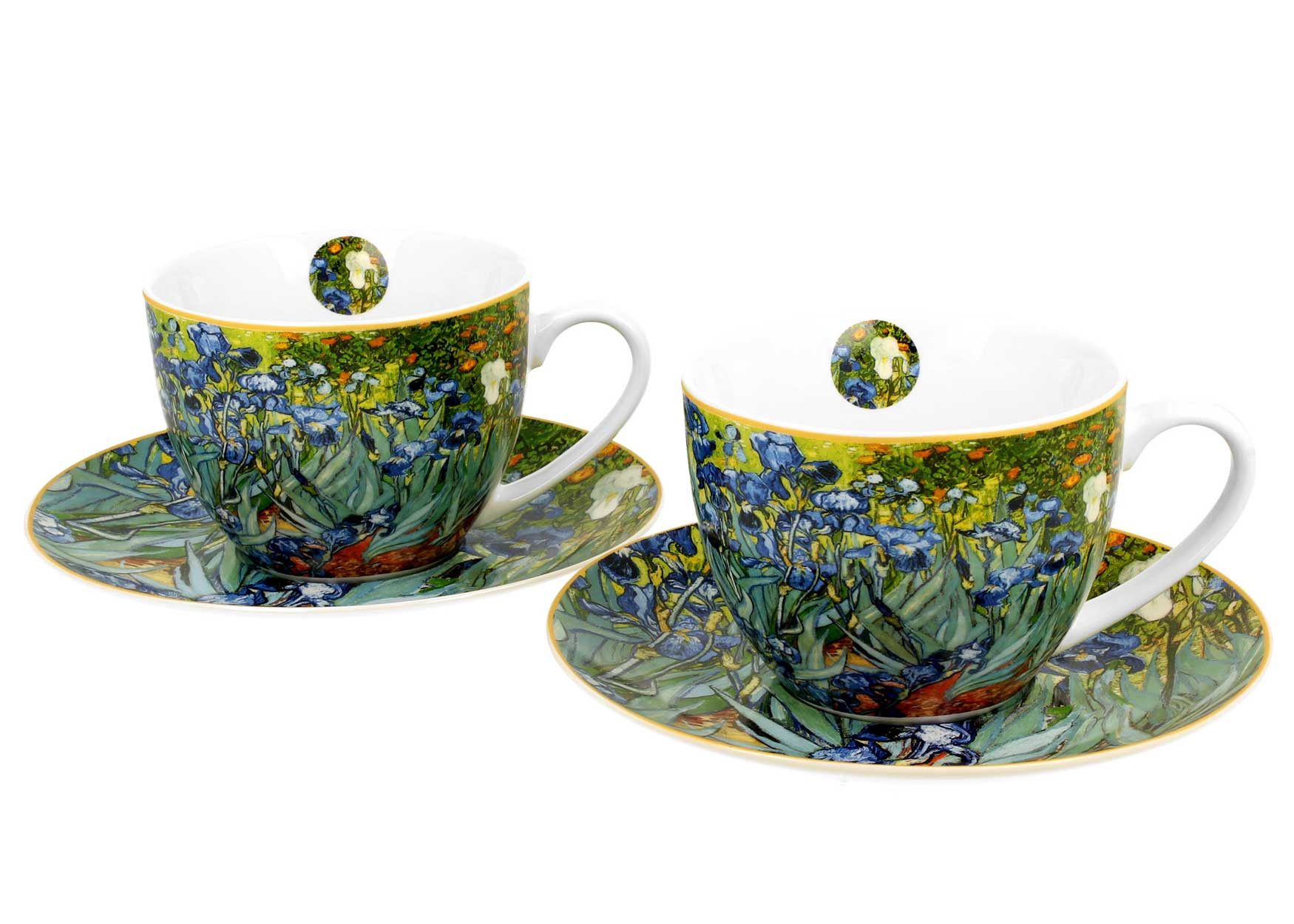 Zestaw 2 filiżanek 250 ml Van Gogh Irises do Kawy Herbaty