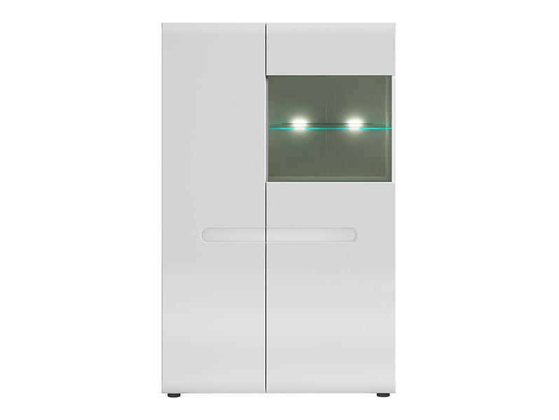 Witryna Azteca Trio 90 cm z 2 drzwiami biały połysk