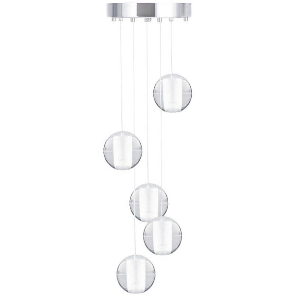LAMPA WISZĄCA kryształowa 5 KUL STARLIGHT 30cm