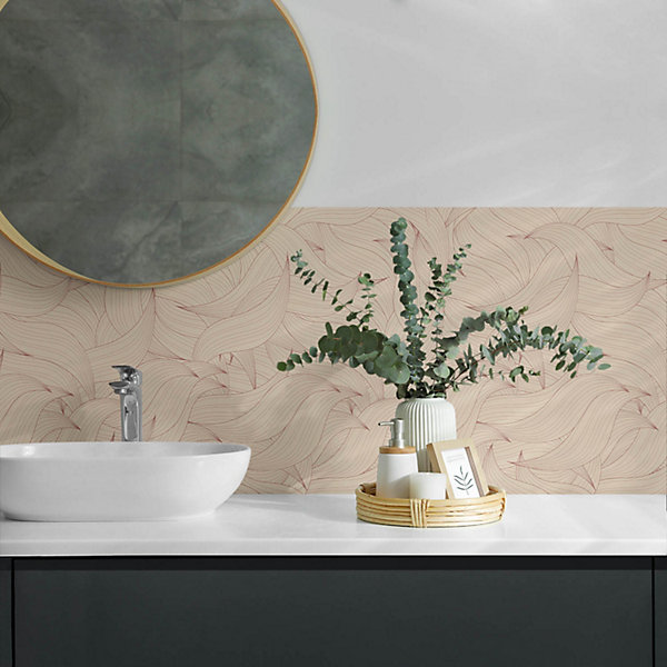 Panneau Mural PVC Wallfluent 100x50 cm Motif Marbré Veiné 1 pièce