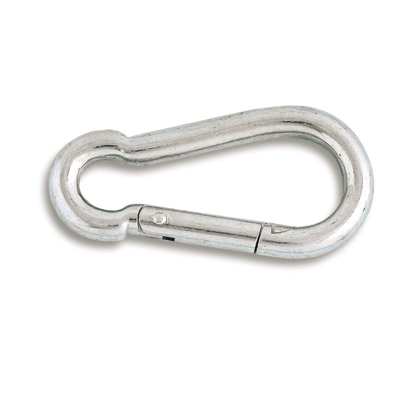 Mousqueton pompier en acier zingué Ø 4 x 40 mm 2 pièces CHAPUIS