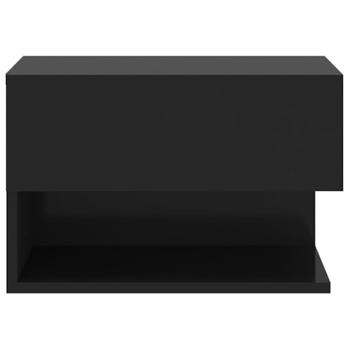 NNEVL Wall-mounted Bedside Cabinets 2 pcs Black
