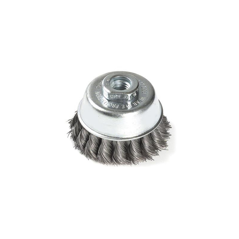 Brosse coupe avec fil en acier torsadé ø 65 mm