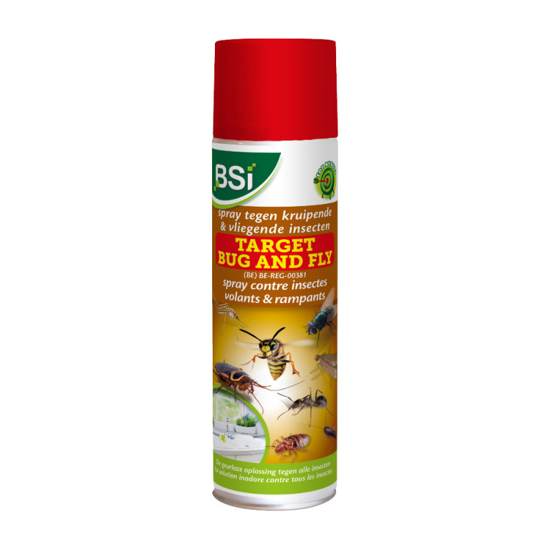 Aérosol insecticide Target Bug and Fly contre les insectes rampants et volants 0,5 L BSI