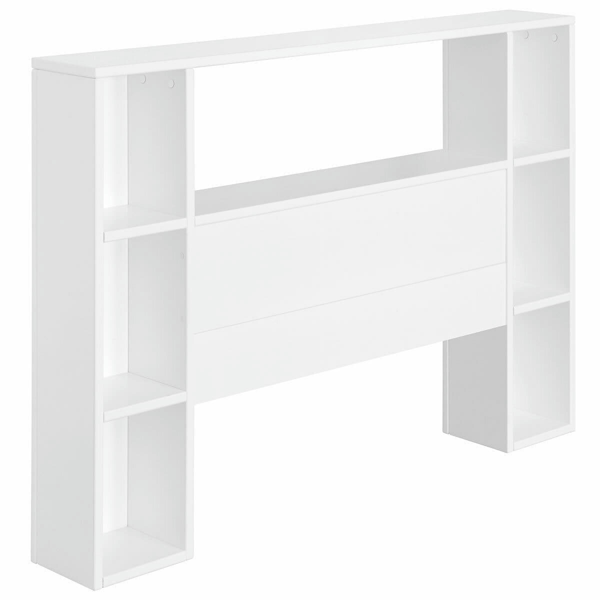 ZAO - Tête de lit avec rangements 90 cm bois massif blanc