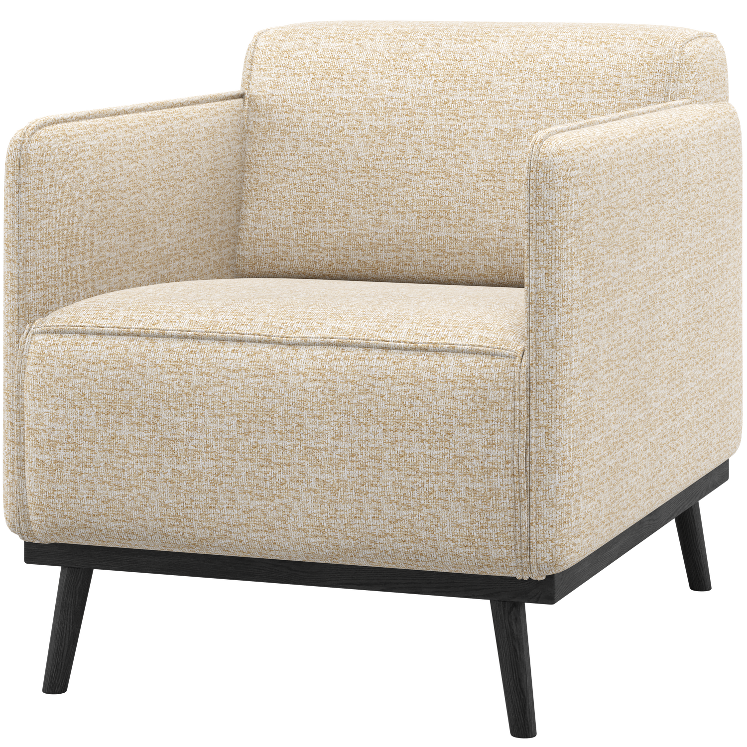 WOOOD fauteuil met arm Statement - Polyester - Beige Melange - 77x72x93