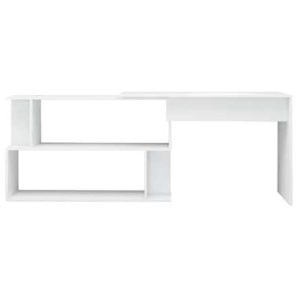 vidaXL - Bureau - Wit - Bewerkt hout