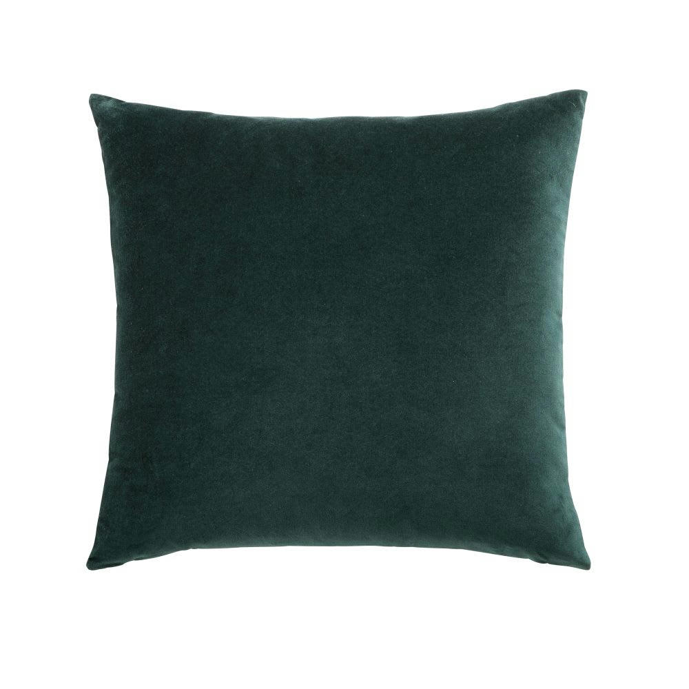 - Coussin en velours vert émeraude 45x45