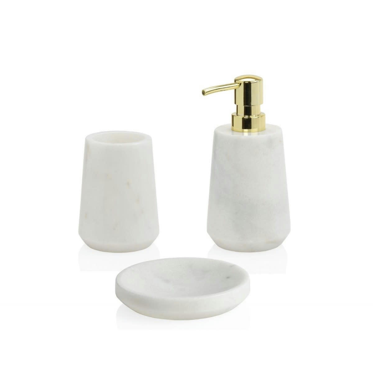 MARBRE - Porte brosse à dents en marbre blanc