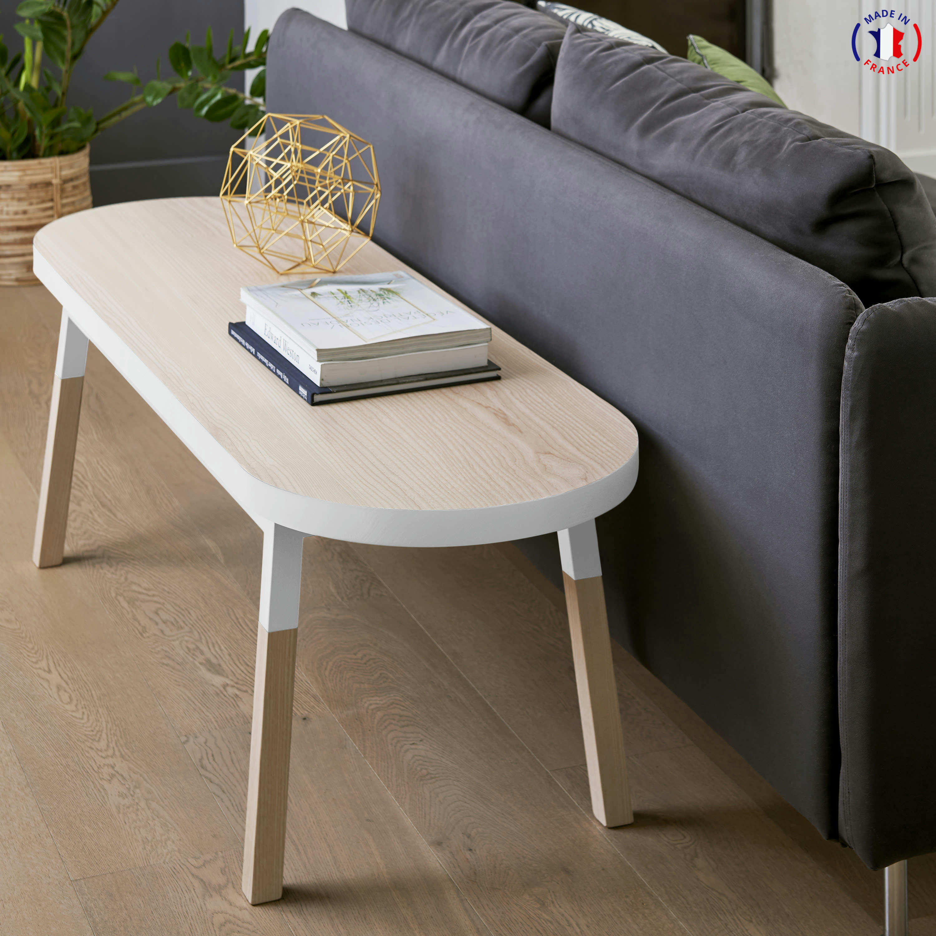 EGEE - Dos de canapé banc 140 cm, 100% frêne massif