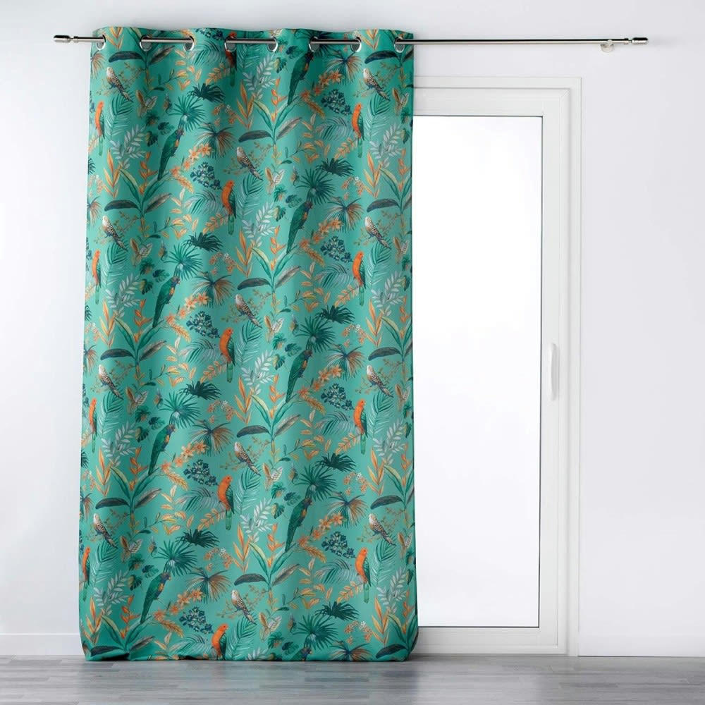 - Rideau  polyester Bleu 140 X 260