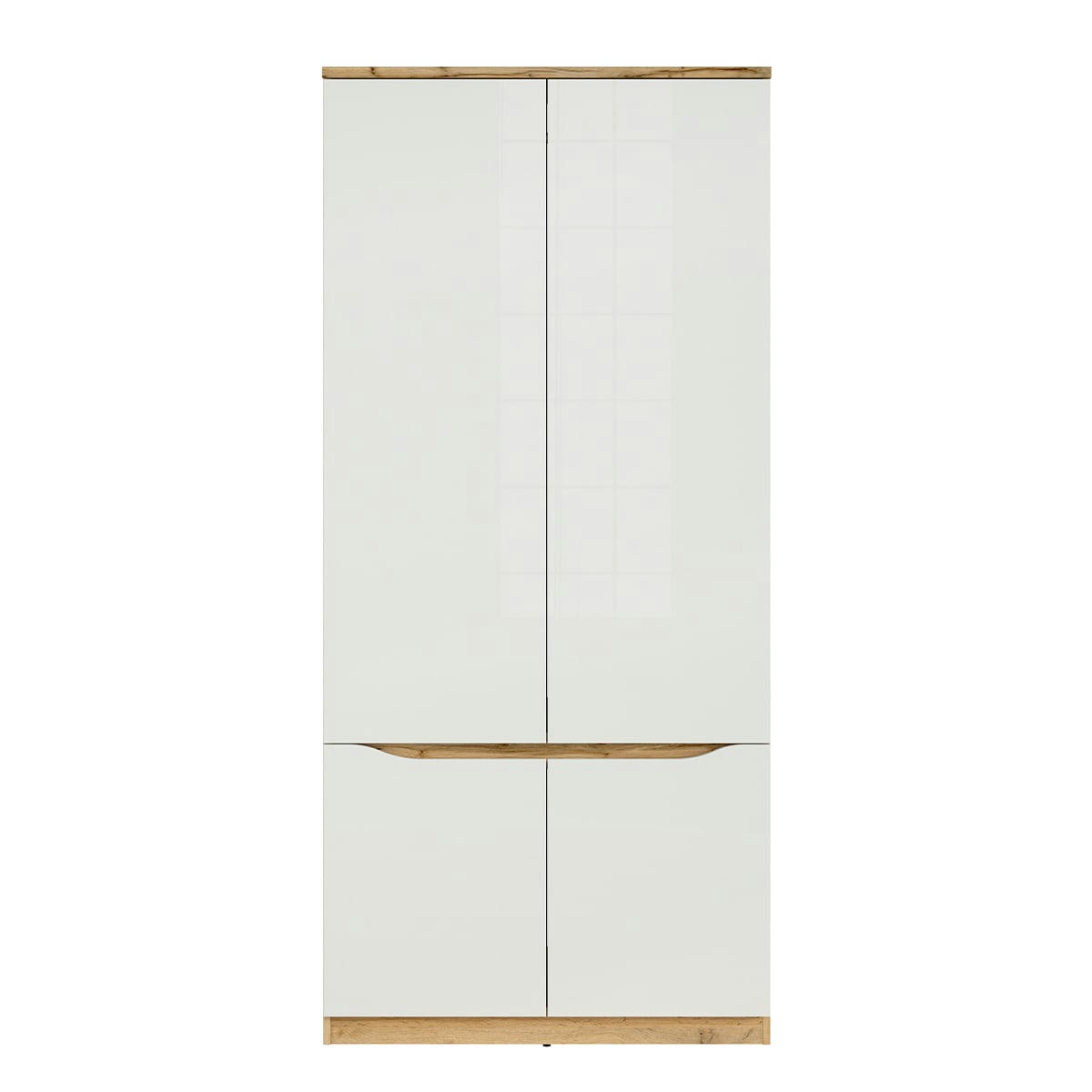 - Armoire 2 portes blanche et naturelle