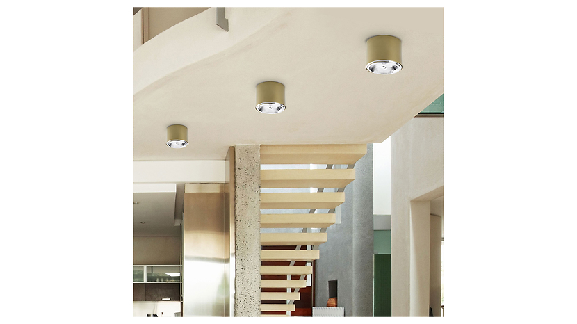 Lampa natynkowa Moris metalowa złota