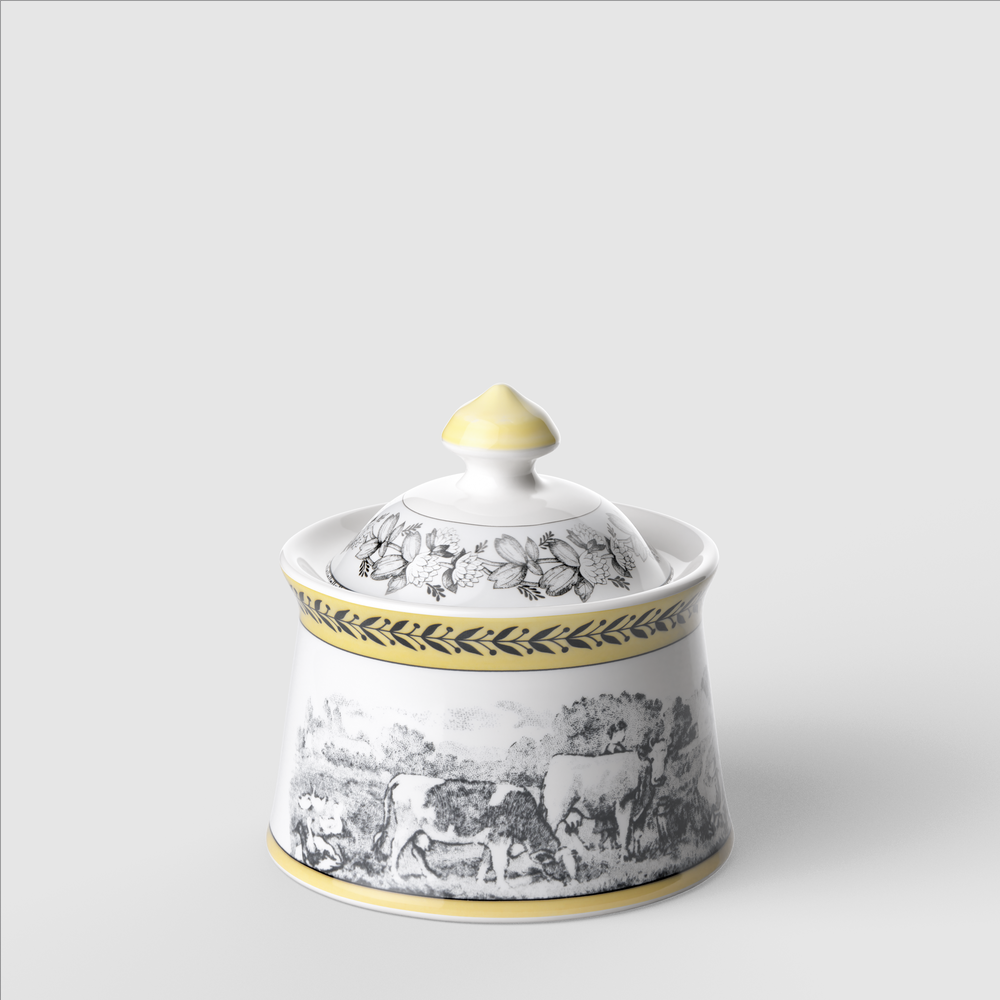 Audun Sugar bowl - Multi-colored, 8.8 oz, Premium Porcelain