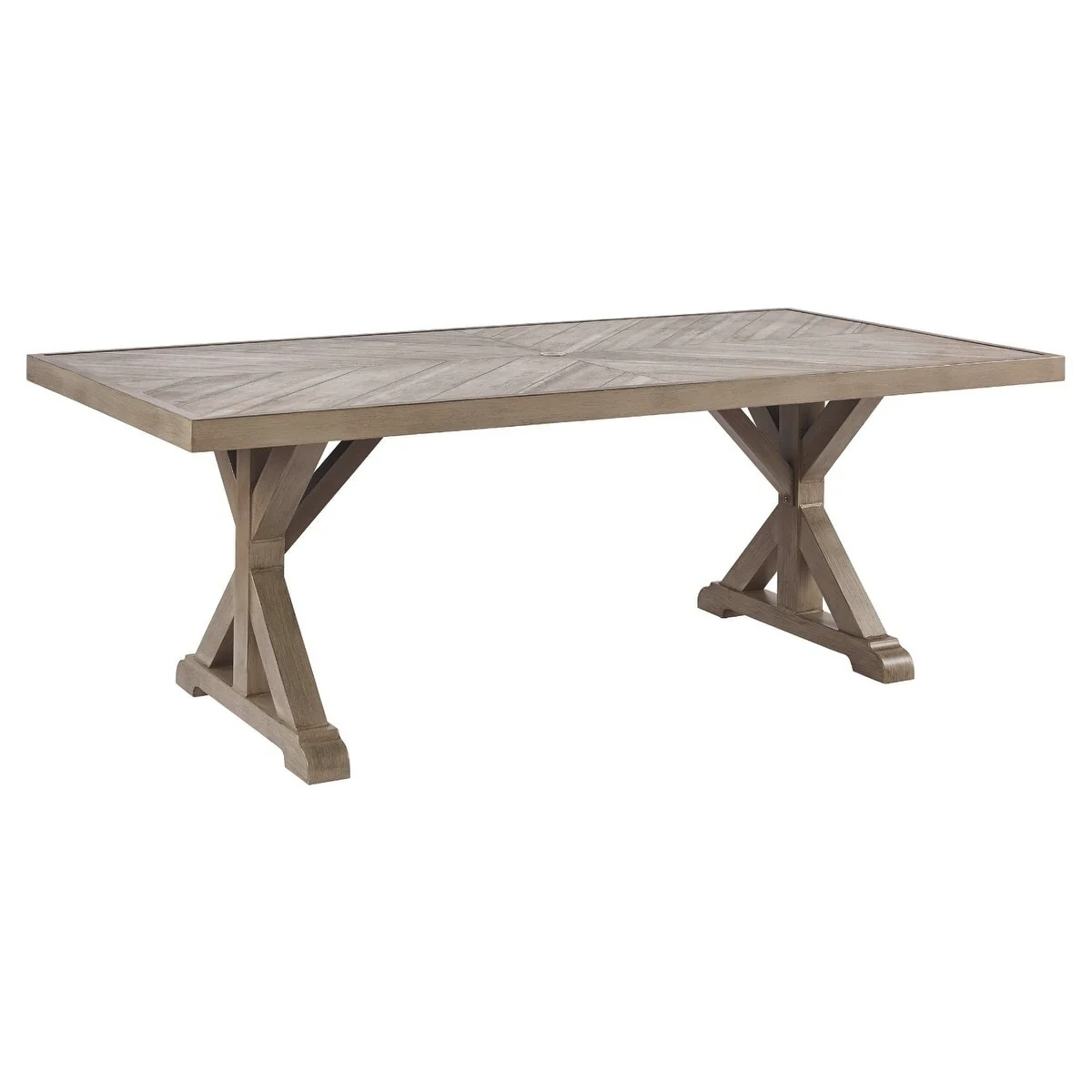 Signature Design by Ashley Beachcroft Porcelain/ Aluminum Outdoor Dining Table - 84.25 W x 42.25 D x 29.25 H