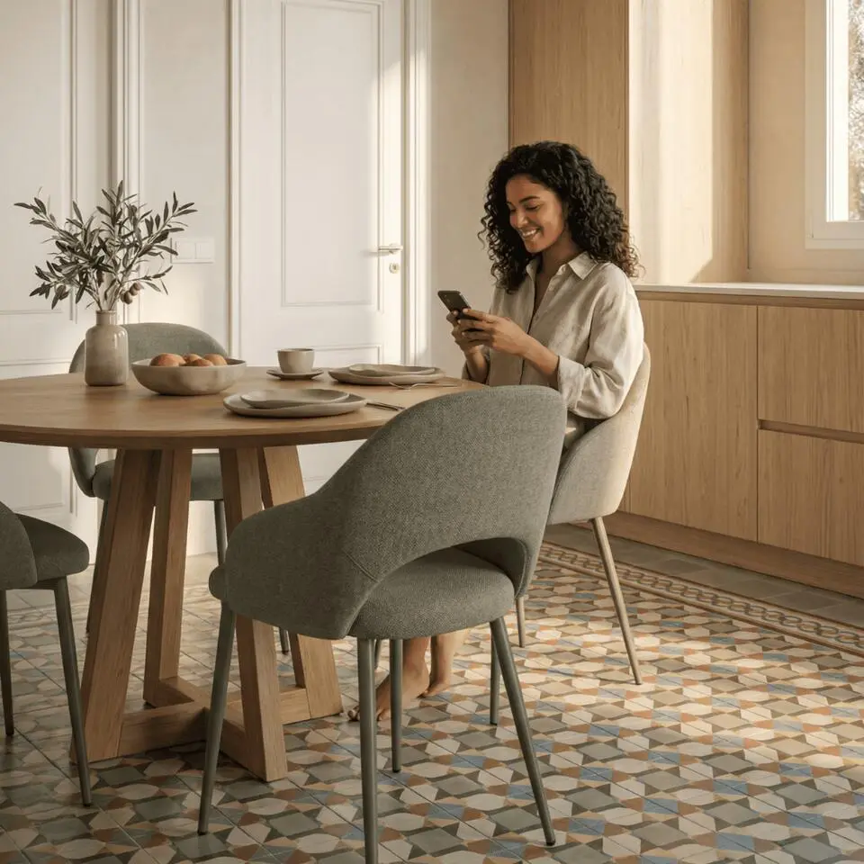 Calicosy - Stoelen (Set van 2) LILA 54x57x84 cm