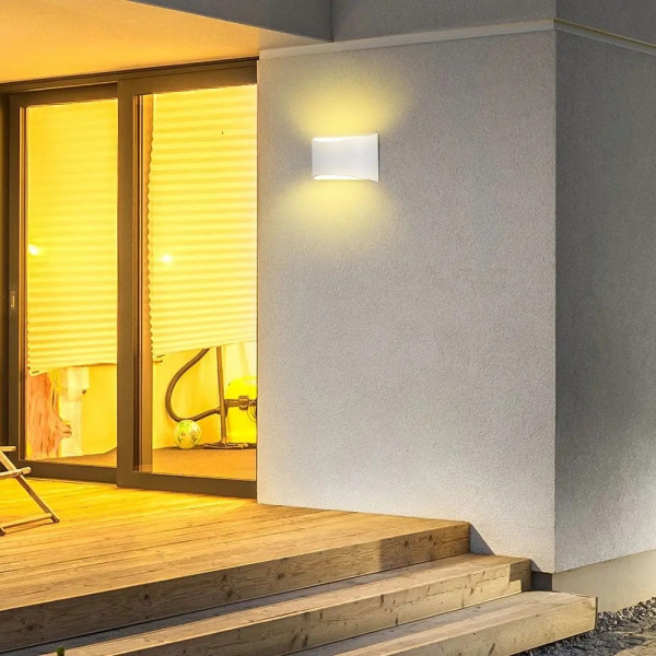Kinkiet zewnętrzny VT-815-W 4000K biały LED 2x9W 1280lm IP54 V-TAC
