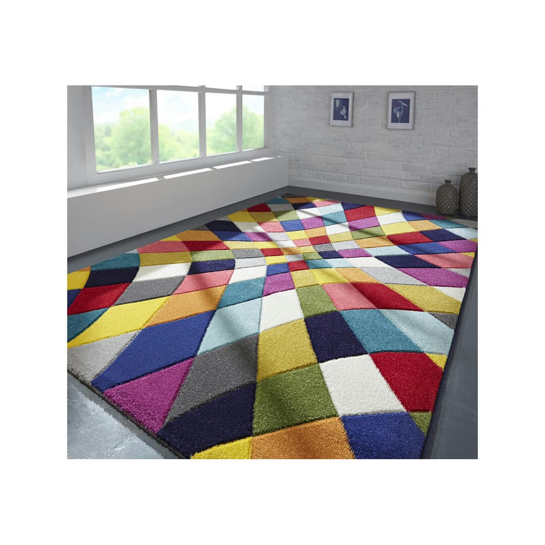 RHUMBA - Tapis  design en polypropylène multicolore 120x170