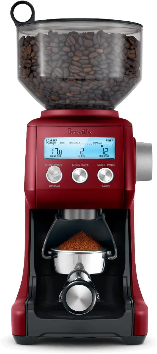 Smart Grinder Pro Brushed Stainless Steel(Red/Small)