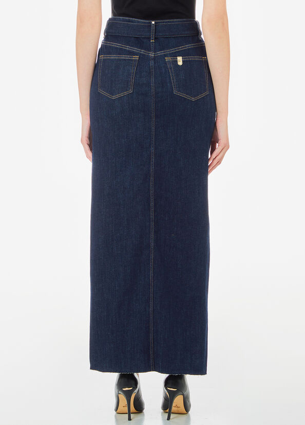 Gonna in denim con cintura