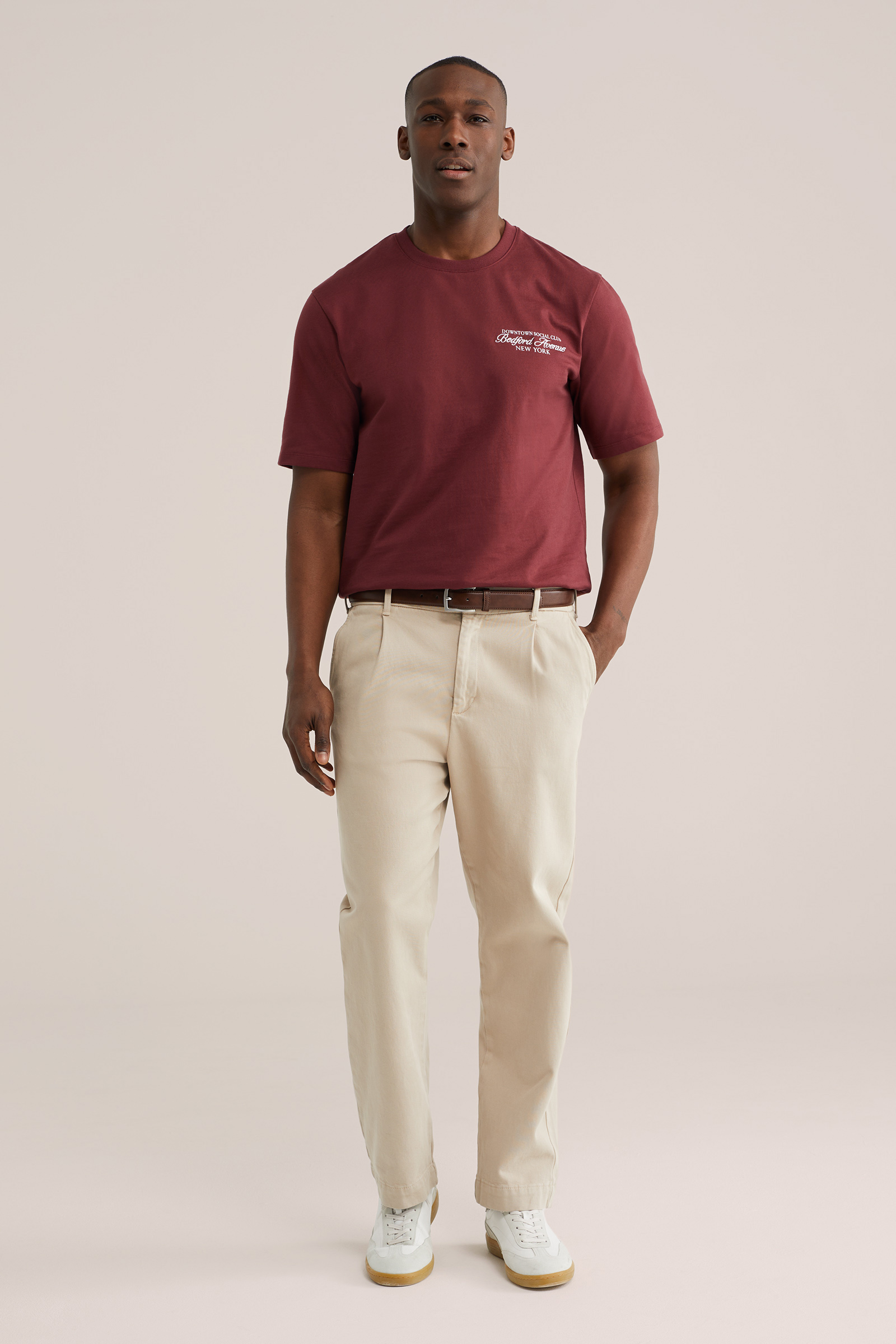 Heren relaxed fit T-shirt met embroidery