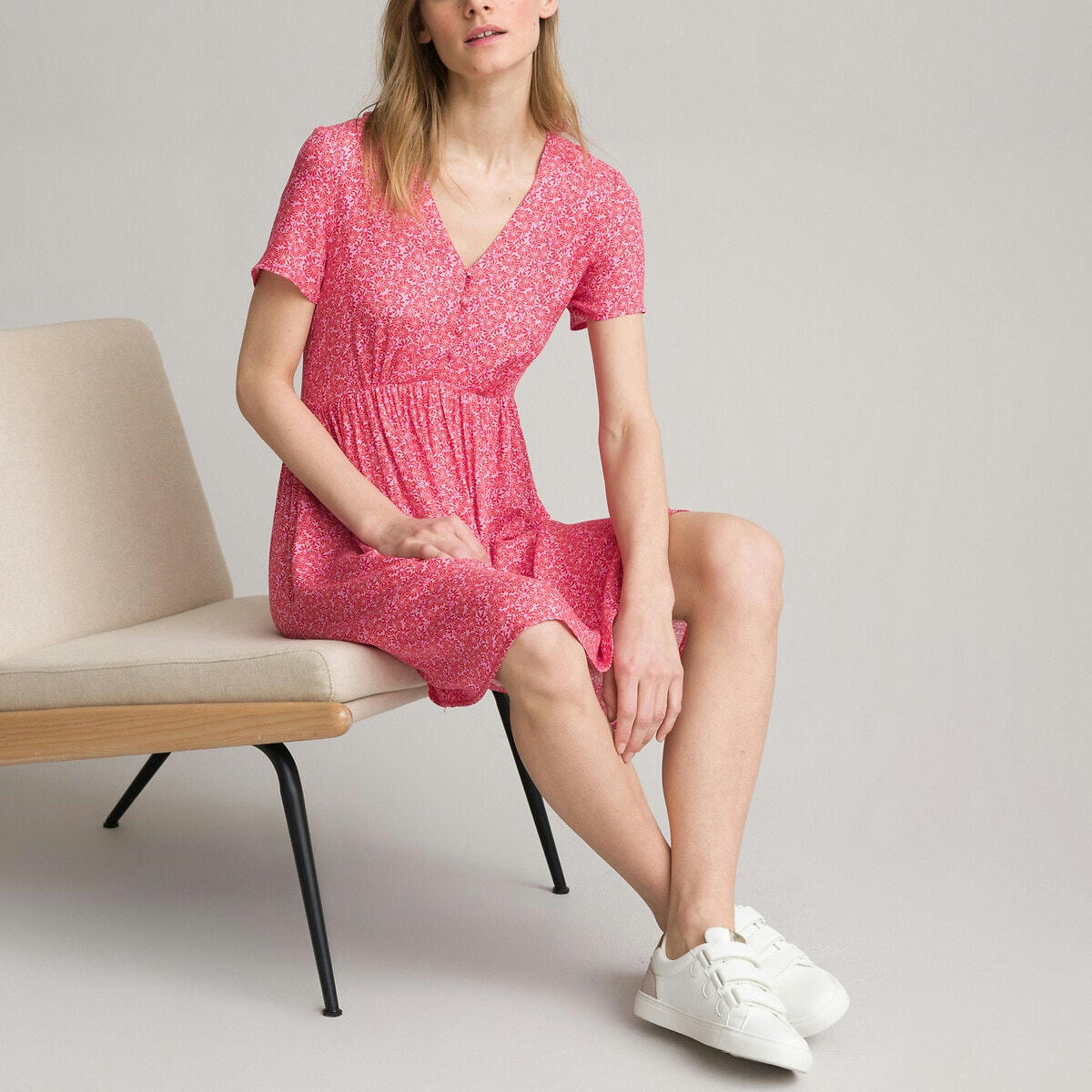Robe patineuse, longueur genou