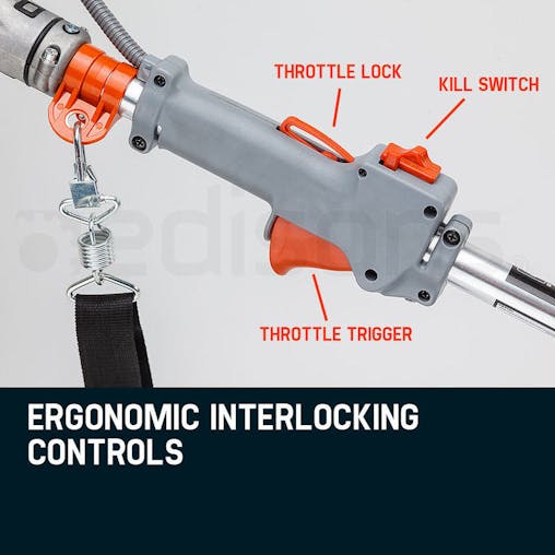 NNEMB 62CC Pole Chainsaw Hedge Trimmer Saw Brush Cutter Whipper Snipper Multi Tool