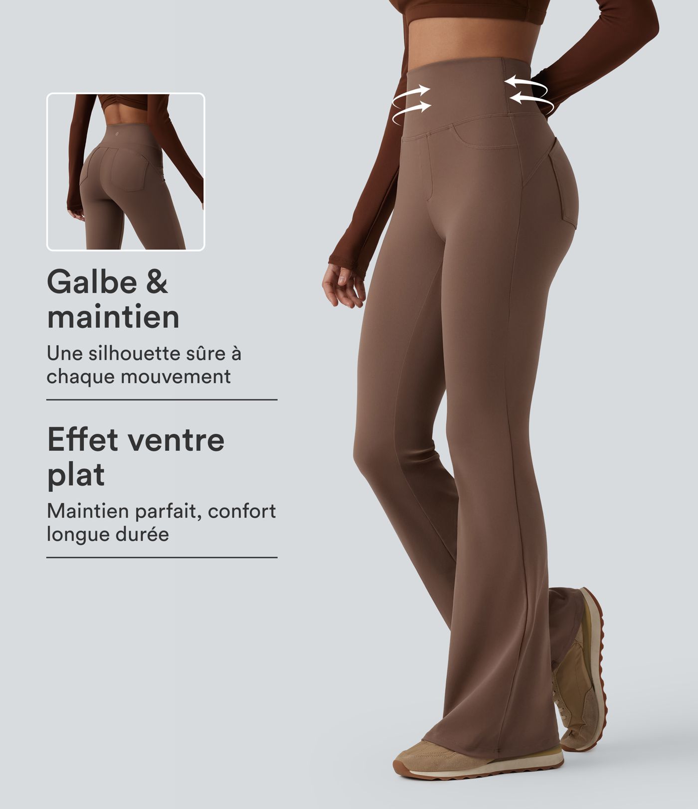 Legging de yoga bootcut DayStretch gainant taille haute avec poches