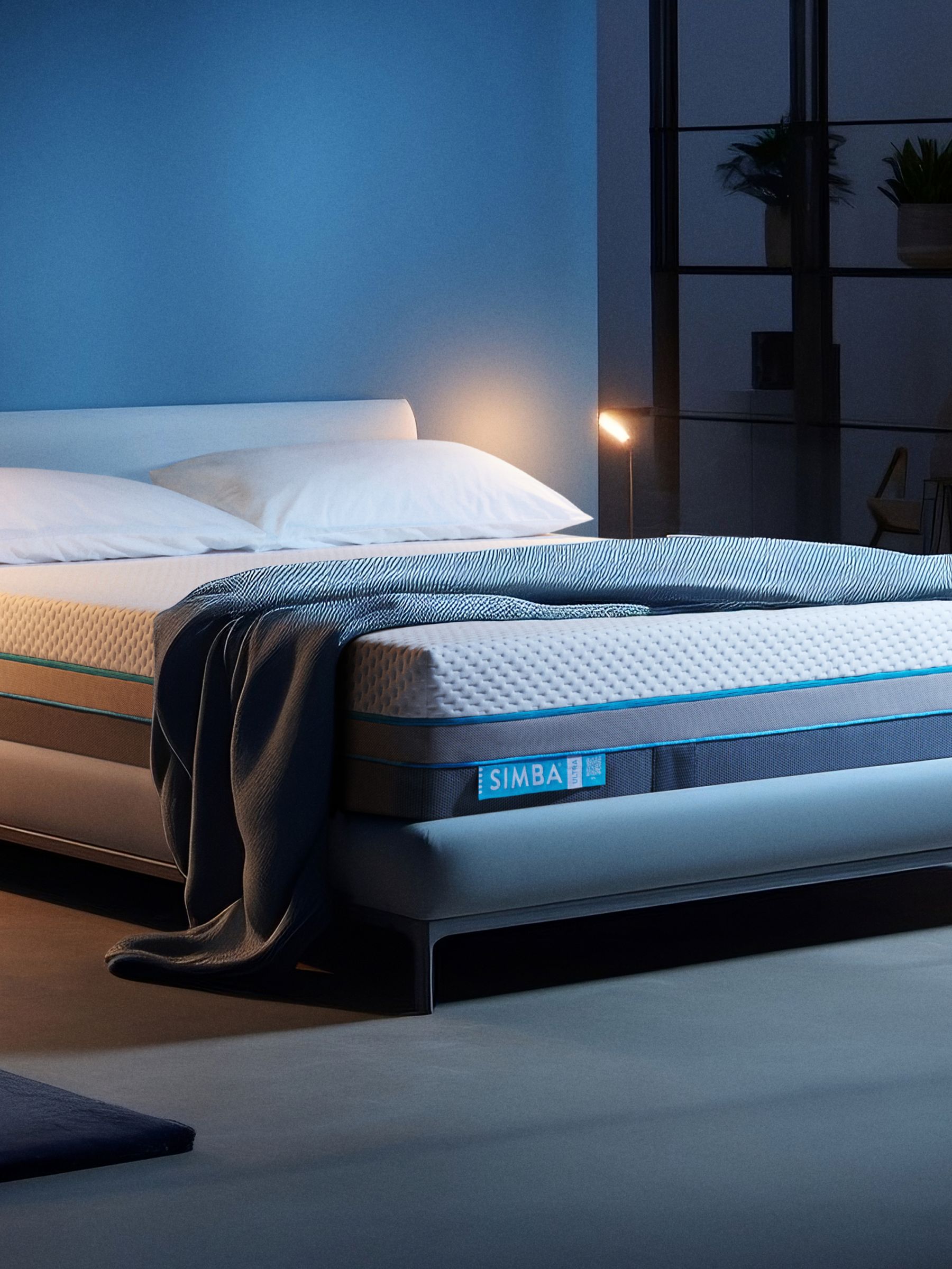 Simba White and Dark Grey Deluxe Ultra White and Dark Grey Mattress