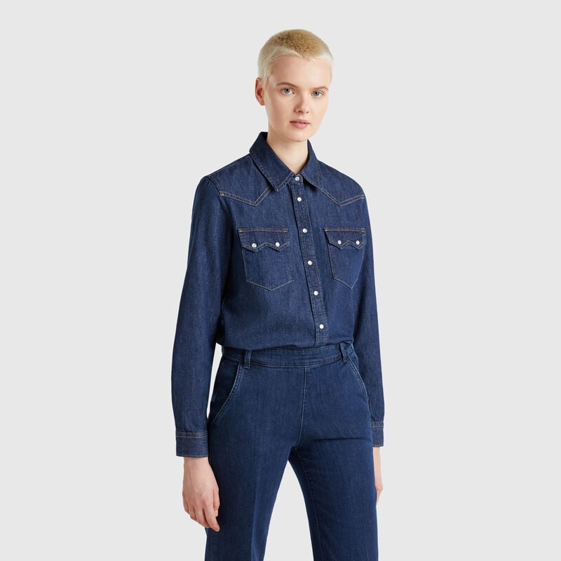 Western denim shirt