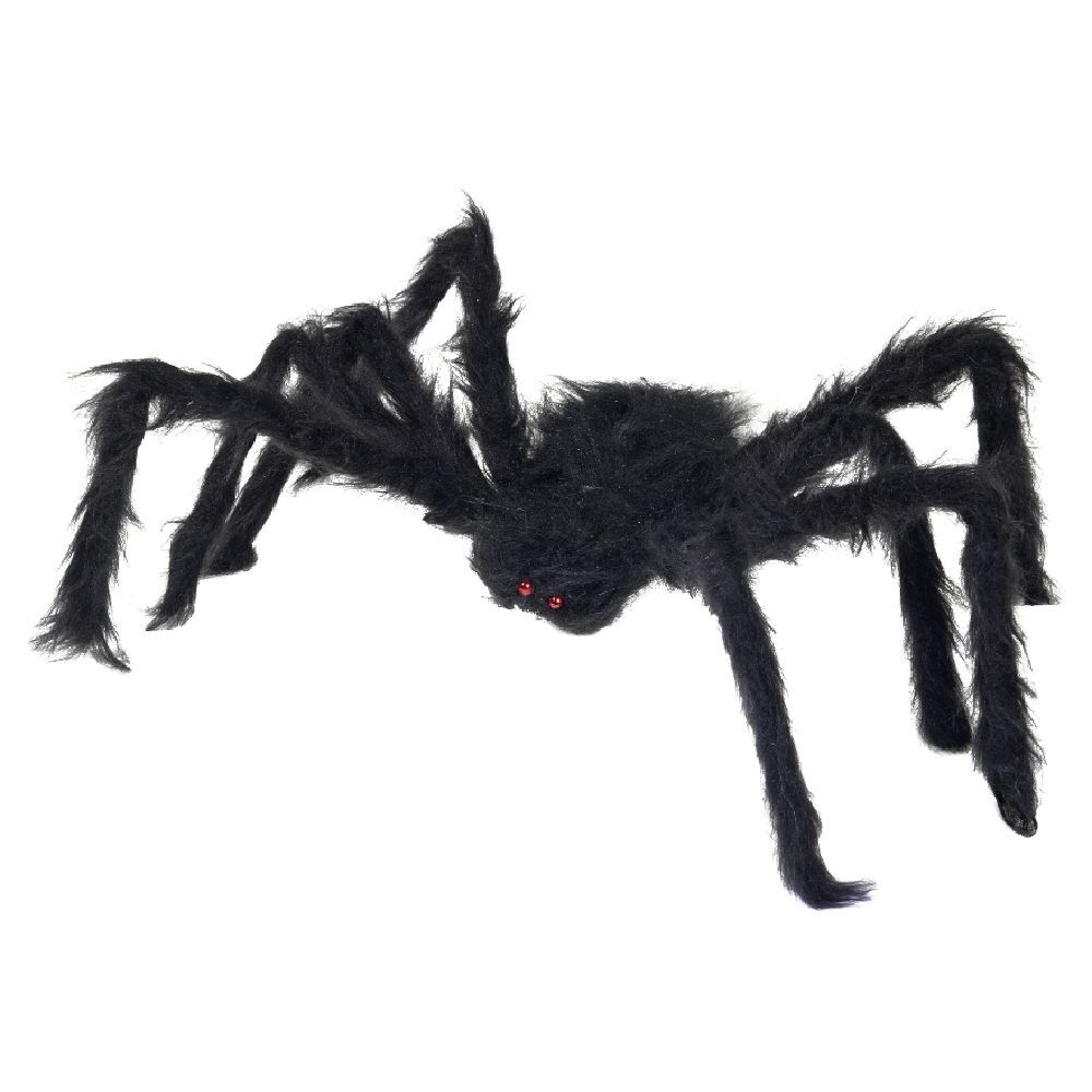 Déco Halloween araignée noire 75cm