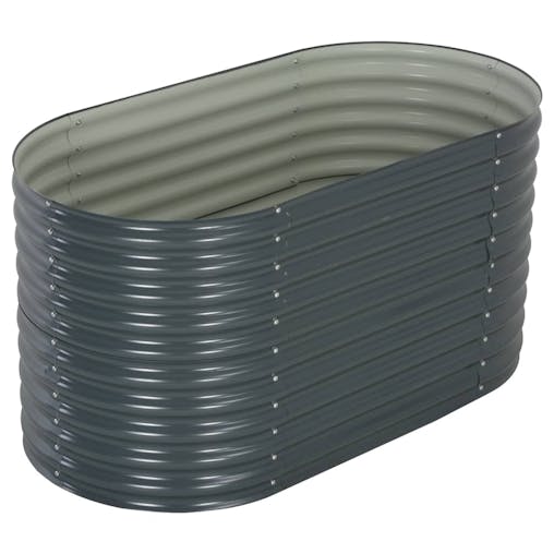 NNEVL Garden Raised Bed 160x80x81 cm Galvanised Steel Grey