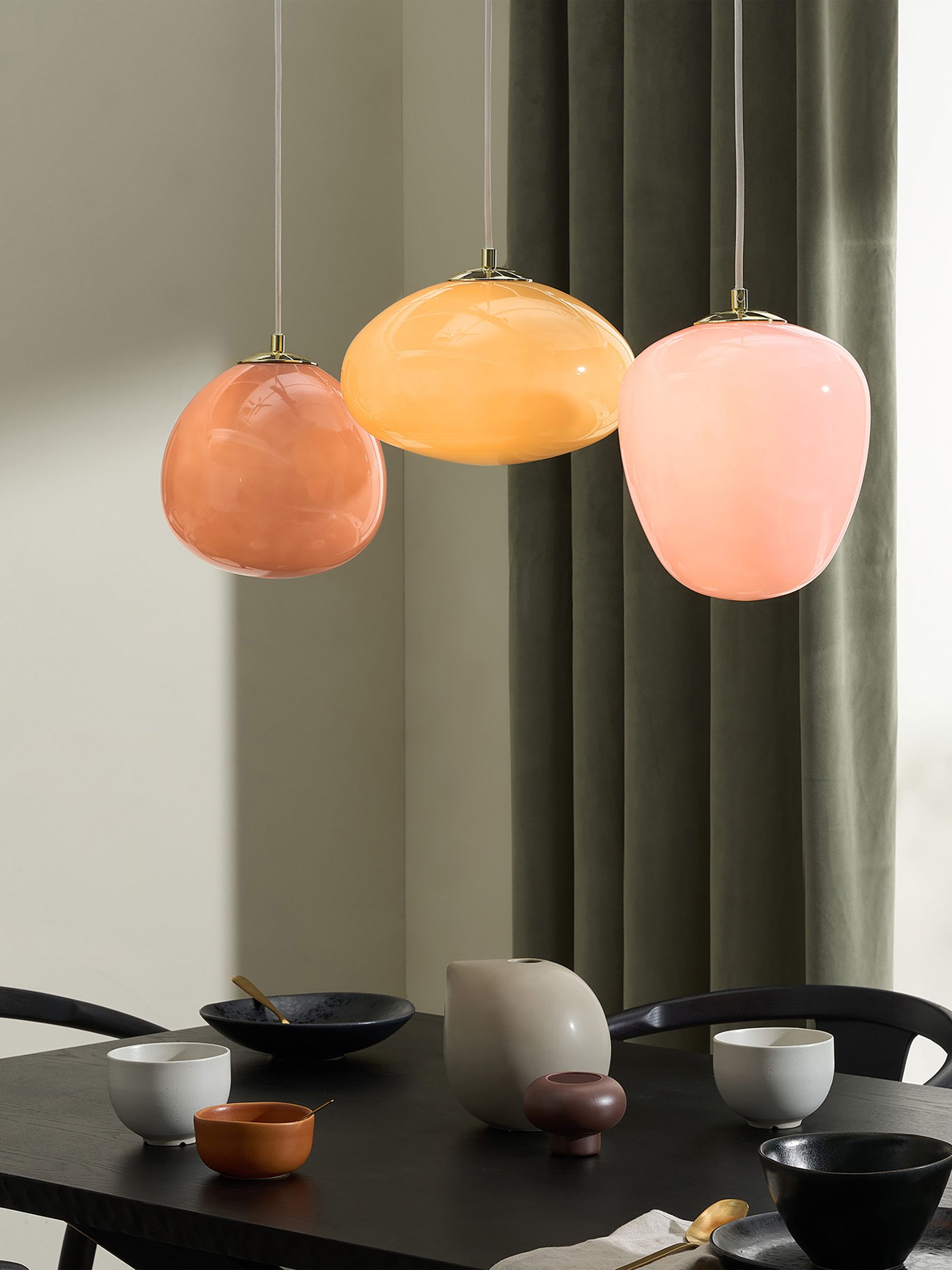 Adrianne Linear Pendant Light in Pink