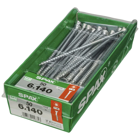 Universalschraube, 6 mm, Stahl, 50 Stk., TRX 6x140 L