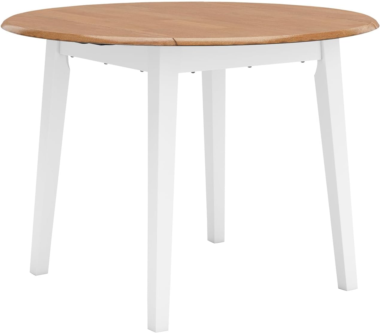 Signature Design by Ashley Gesthaven Casual Dining Drop Leaf Table, Light Brown & White