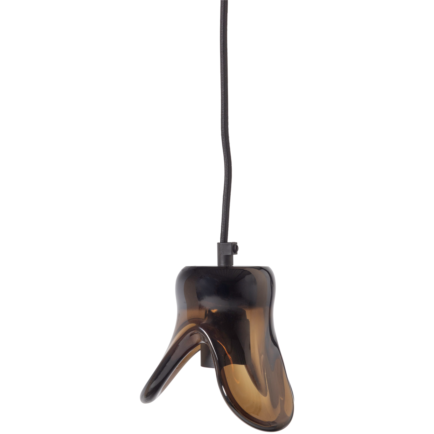 WOOOD hanglamp klein Elle - Glas - Bruin - 12x14x13