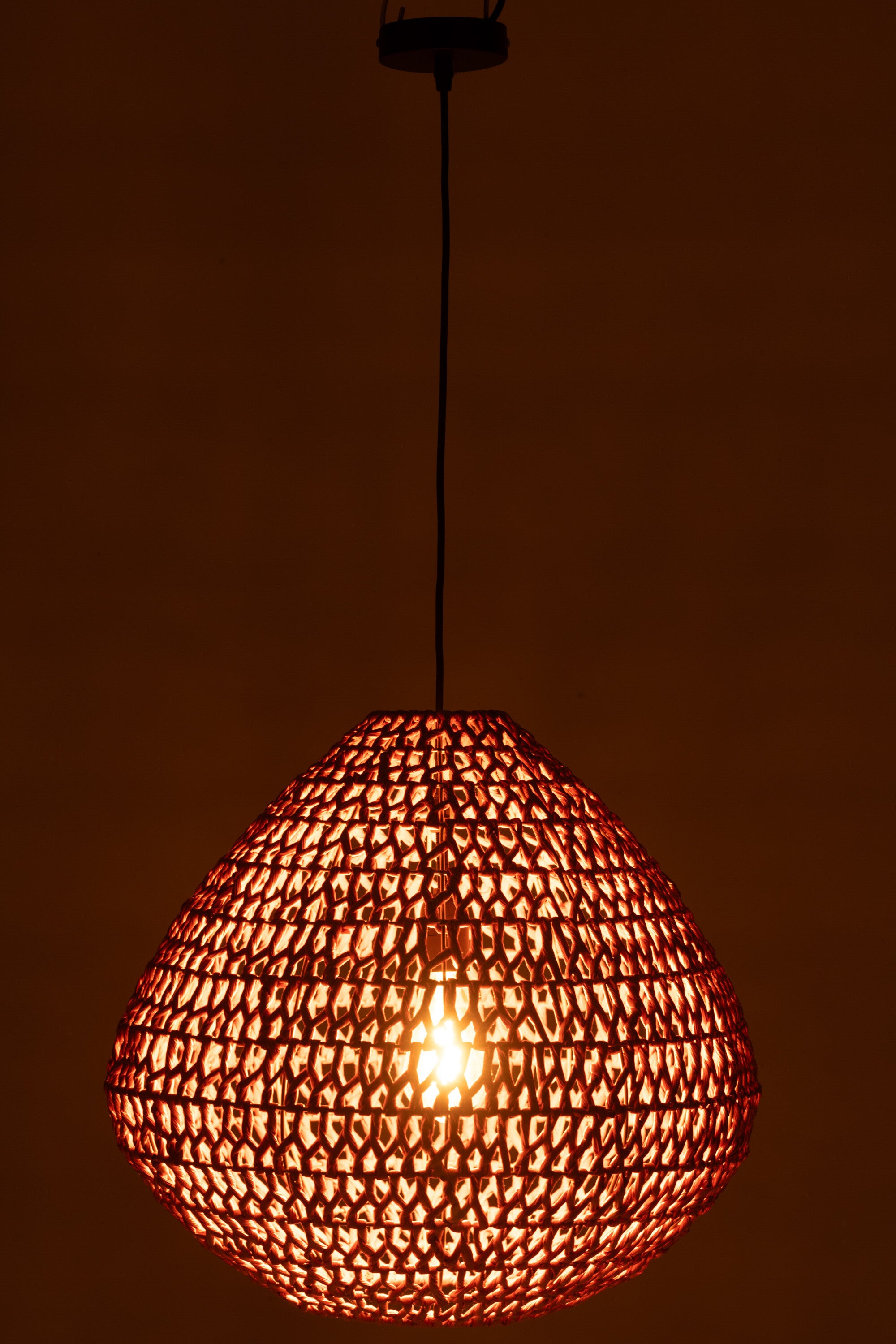 J-Line hanglamp Getwist - metaal - oranje