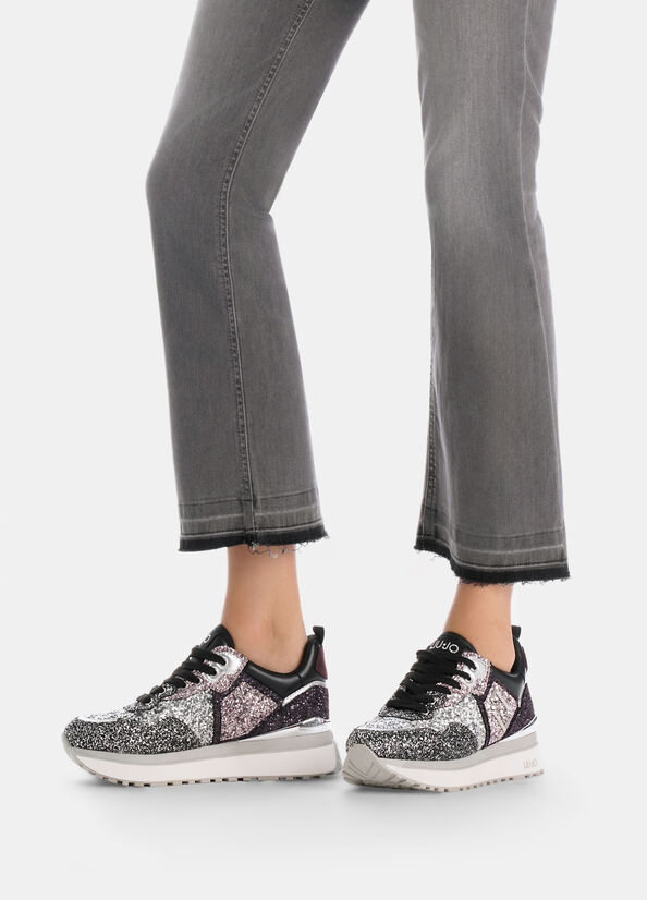 Sneakers platform full glitter