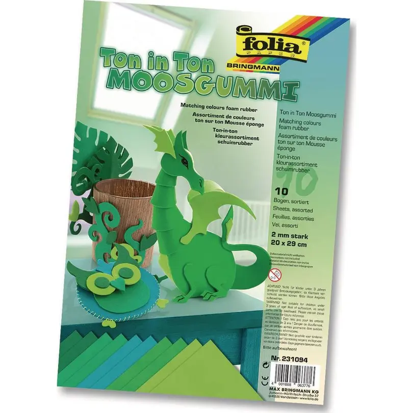 Bastelset 10er-Set Moosgummi-Set Ton in Ton