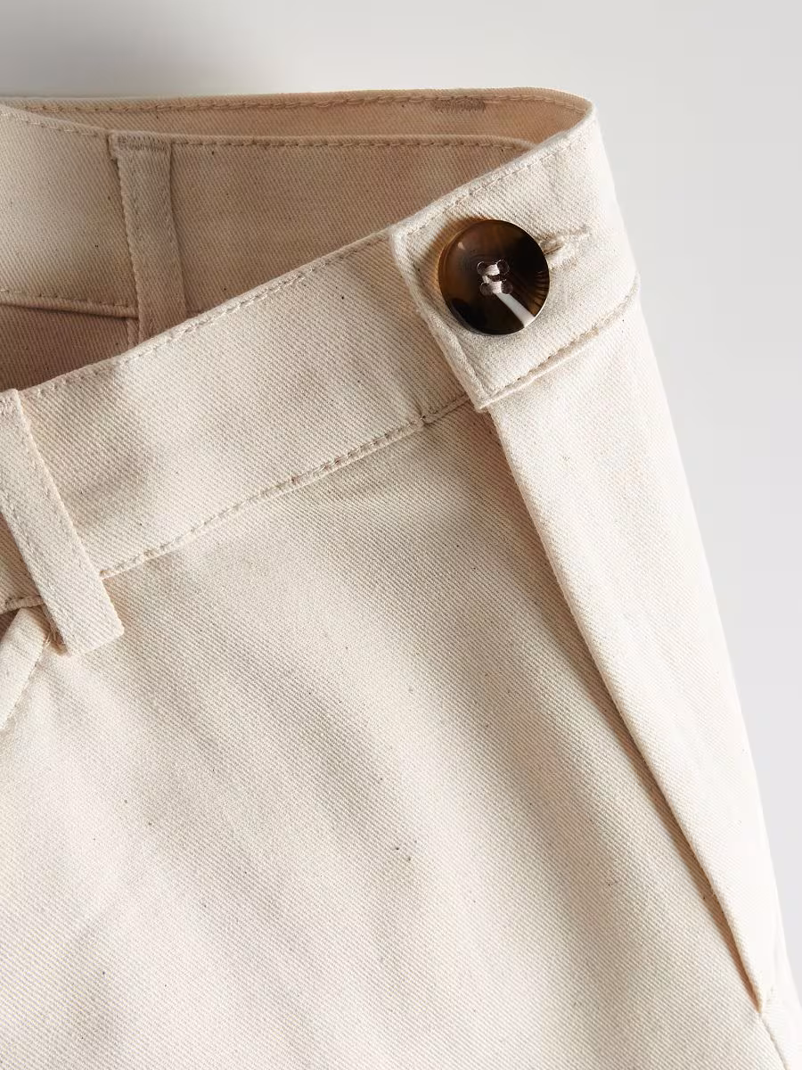 Wide Leg Cotton Trousers