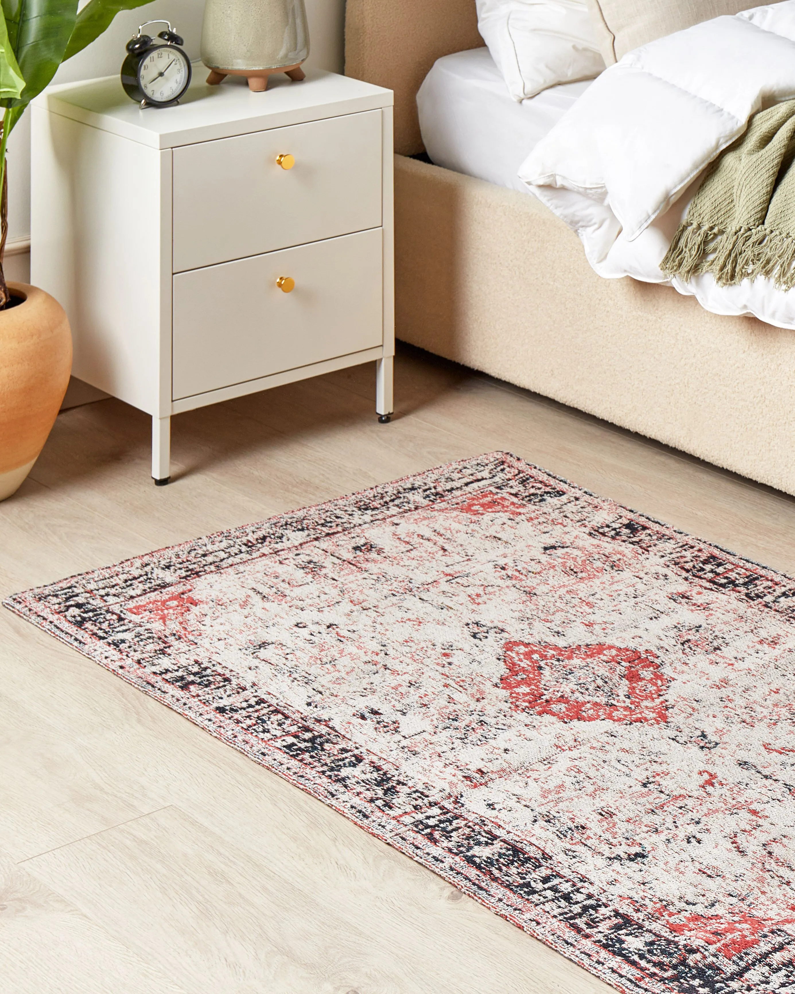 Rug ATTERA Beige 80 x 150 cm Cotton