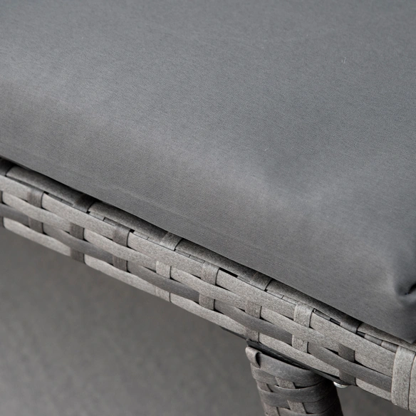 Sofa, BxHxL: 63 x 67 x 129 cm, Stahl/PE-Rattan/Polyester
