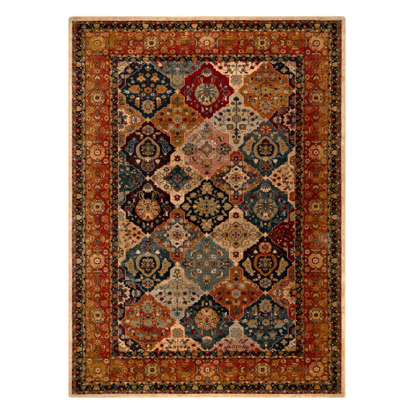 Dywan wełniany POLONIA Azer ramka orientalny czerwony 170x235 cm