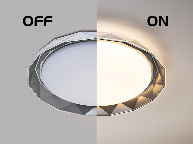 Plafon Arcadiaokrągły popielato-biały LED 1x48W 51cm 3360lm IP20 Rabalux