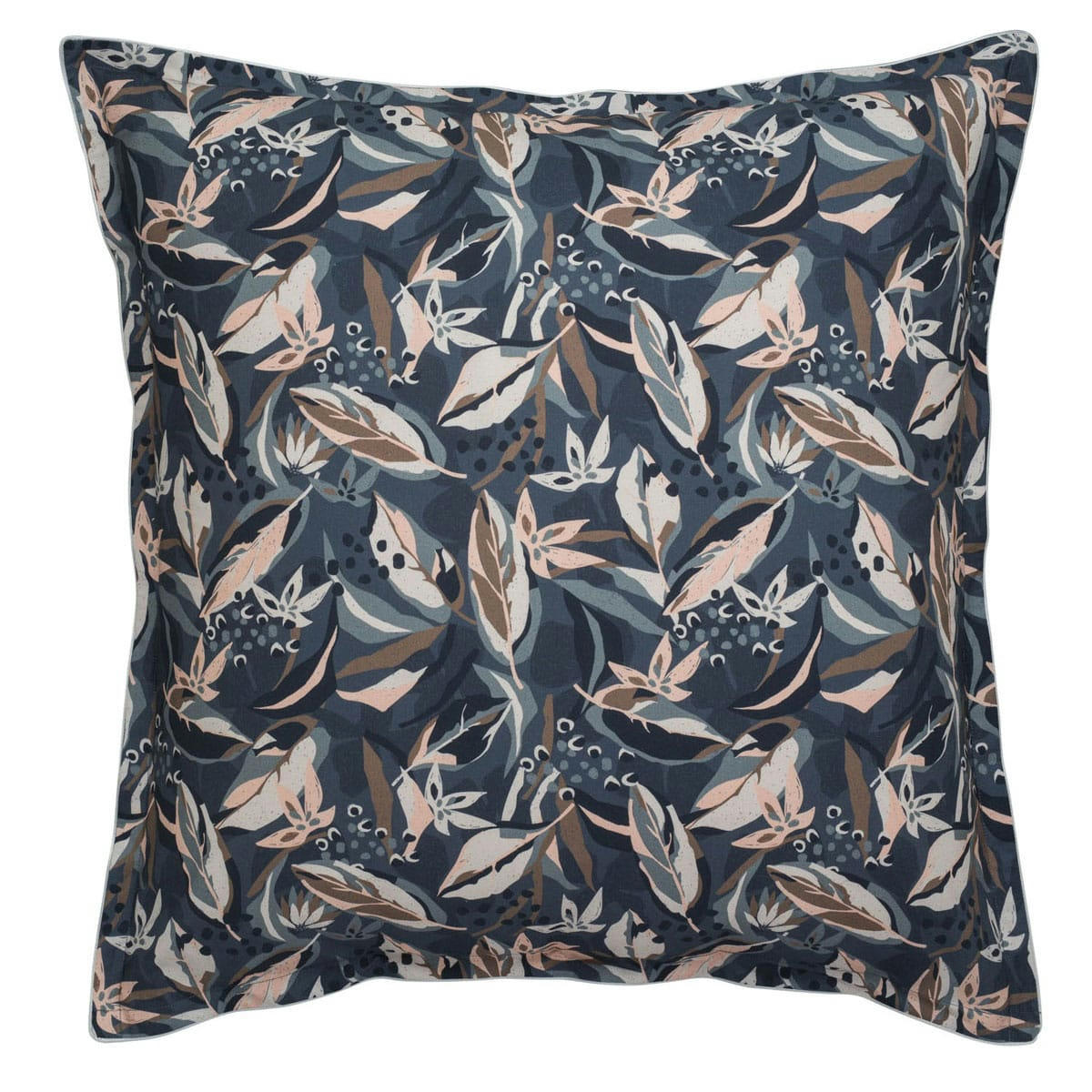 EUPHORIA - Taie d'oreiller en percale de coton bleu 65x65