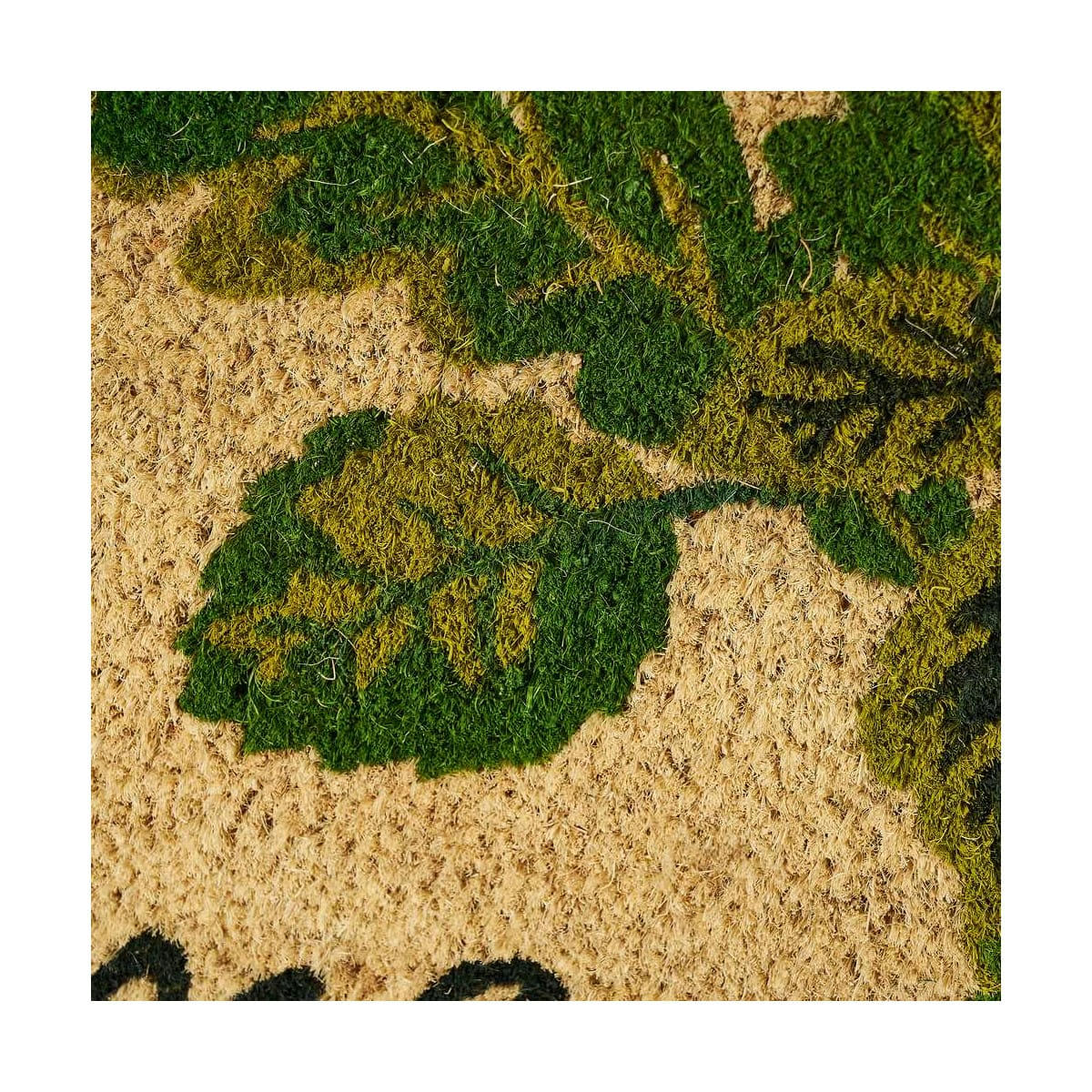 - Paillasson coco feuilles vertes welcome 60x40x1,5cm
