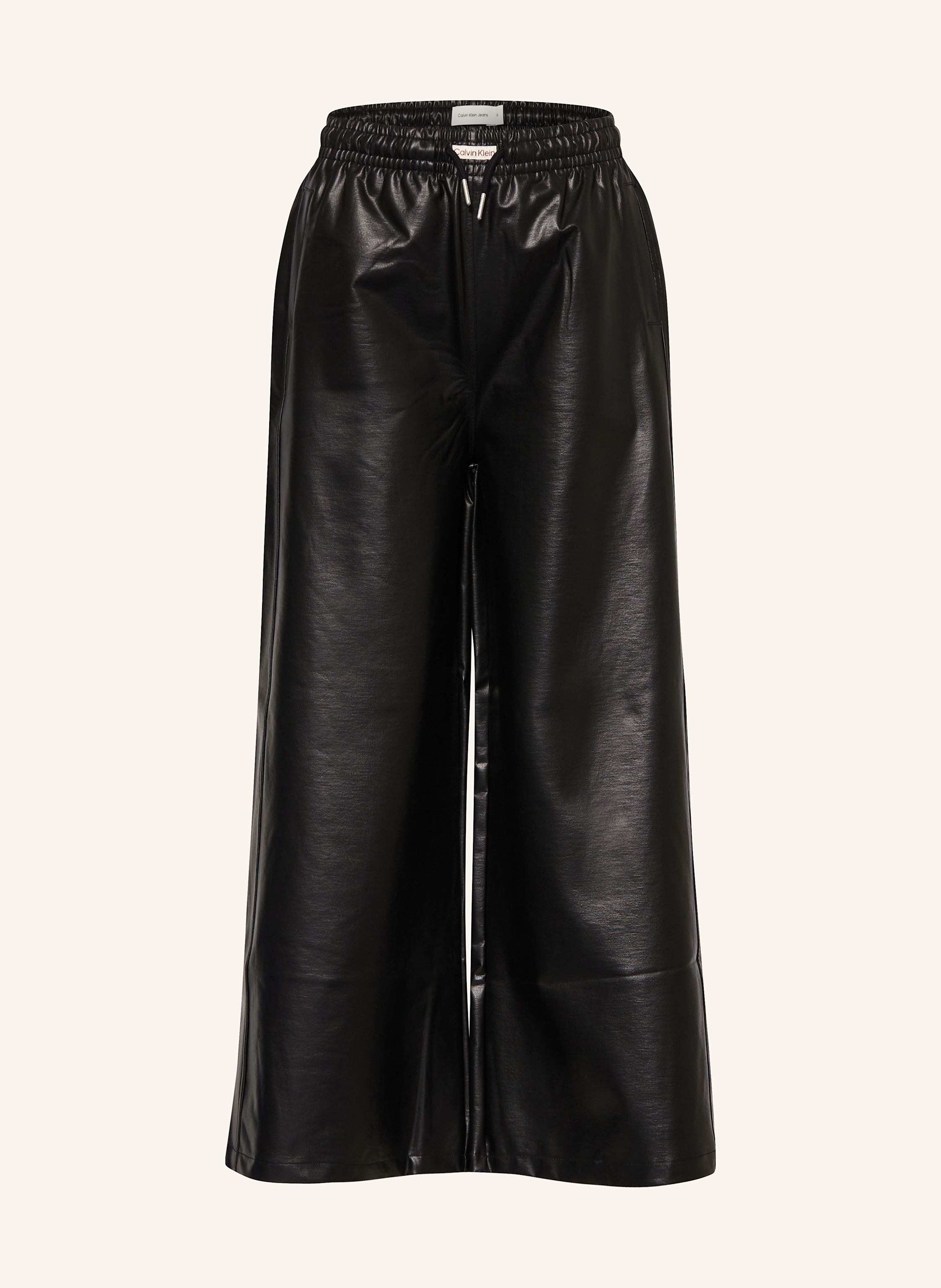 Calvin Klein Marlenehose in Lederoptik