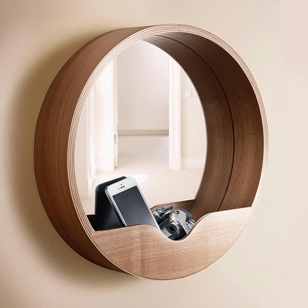 ROUND WALL - Miroir en bois large