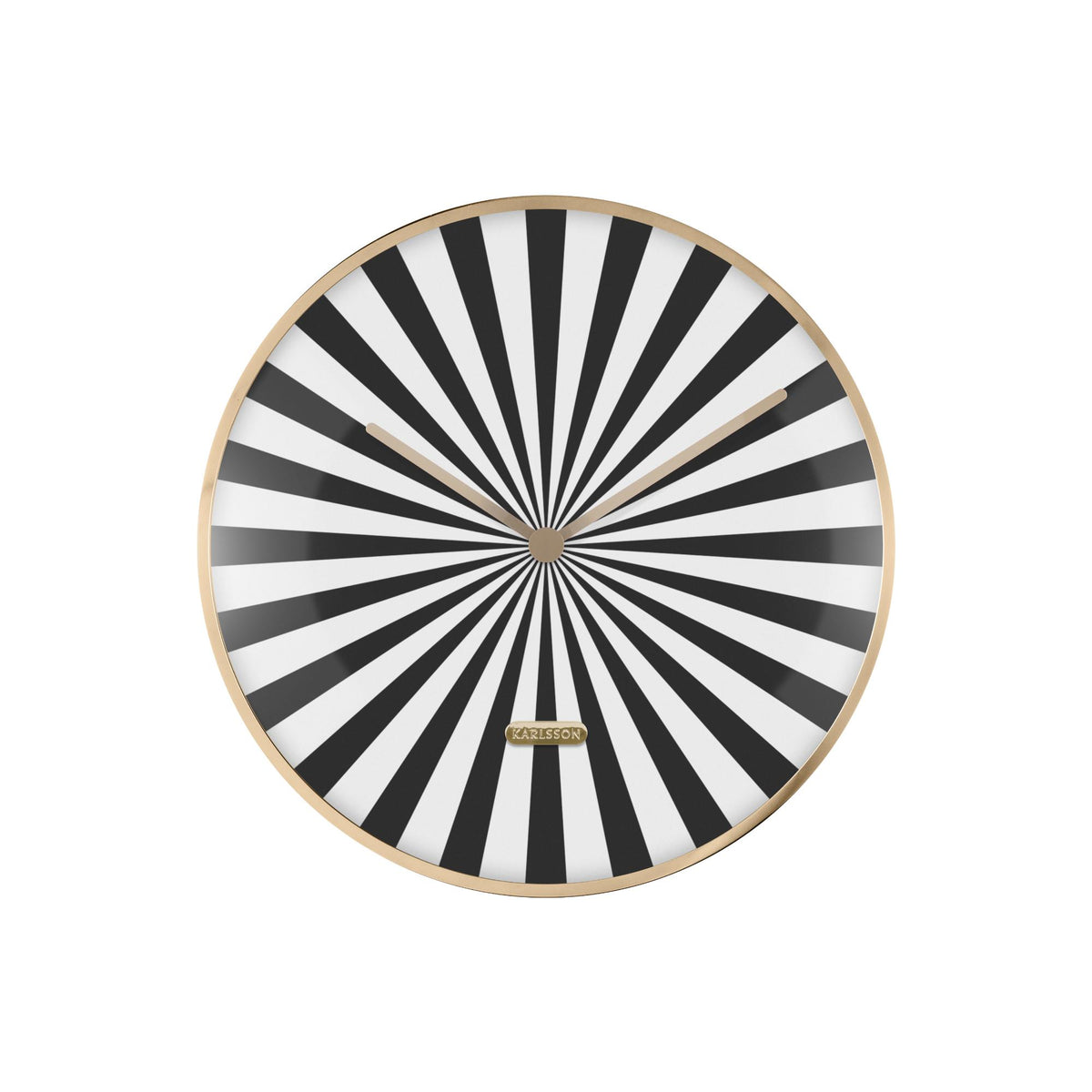 Karlsson wandklok Candy Swirl Dome - zwart - Ø40cm